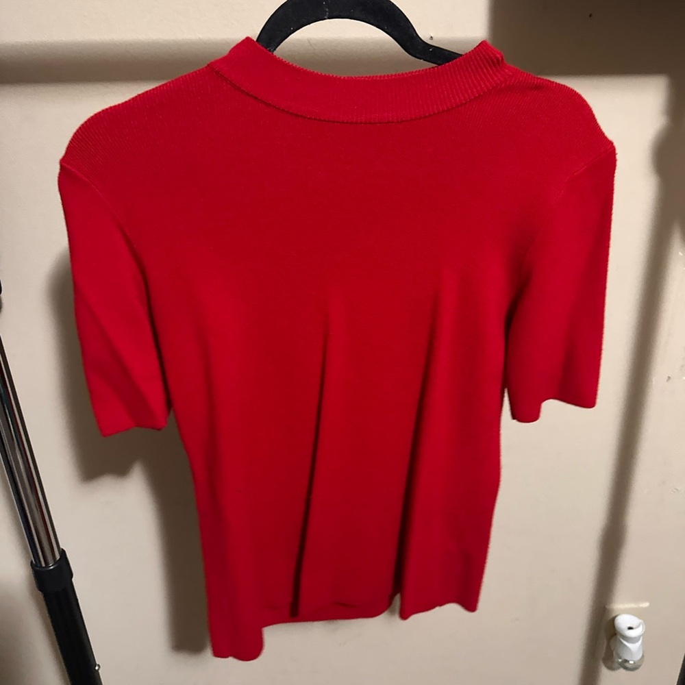 Cato Vibrant Red Short Sleeve Top